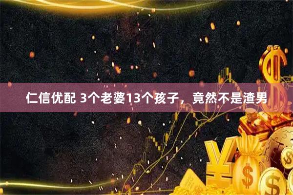 仁信优配 3个老婆13个孩子，竟然不是渣男