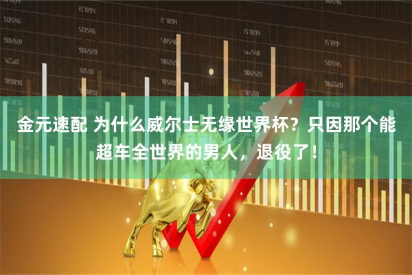 金元速配 为什么威尔士无缘世界杯?只因那个能超车全世界的男人,退役了!